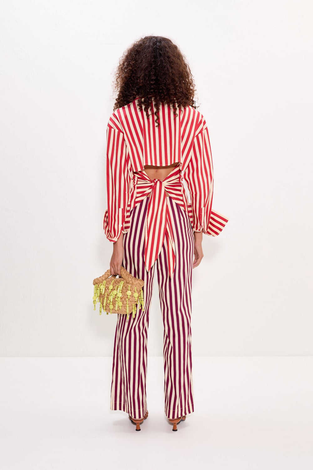 Loch Poplin Button Up | Simon Miller Venetian Red Stripe
