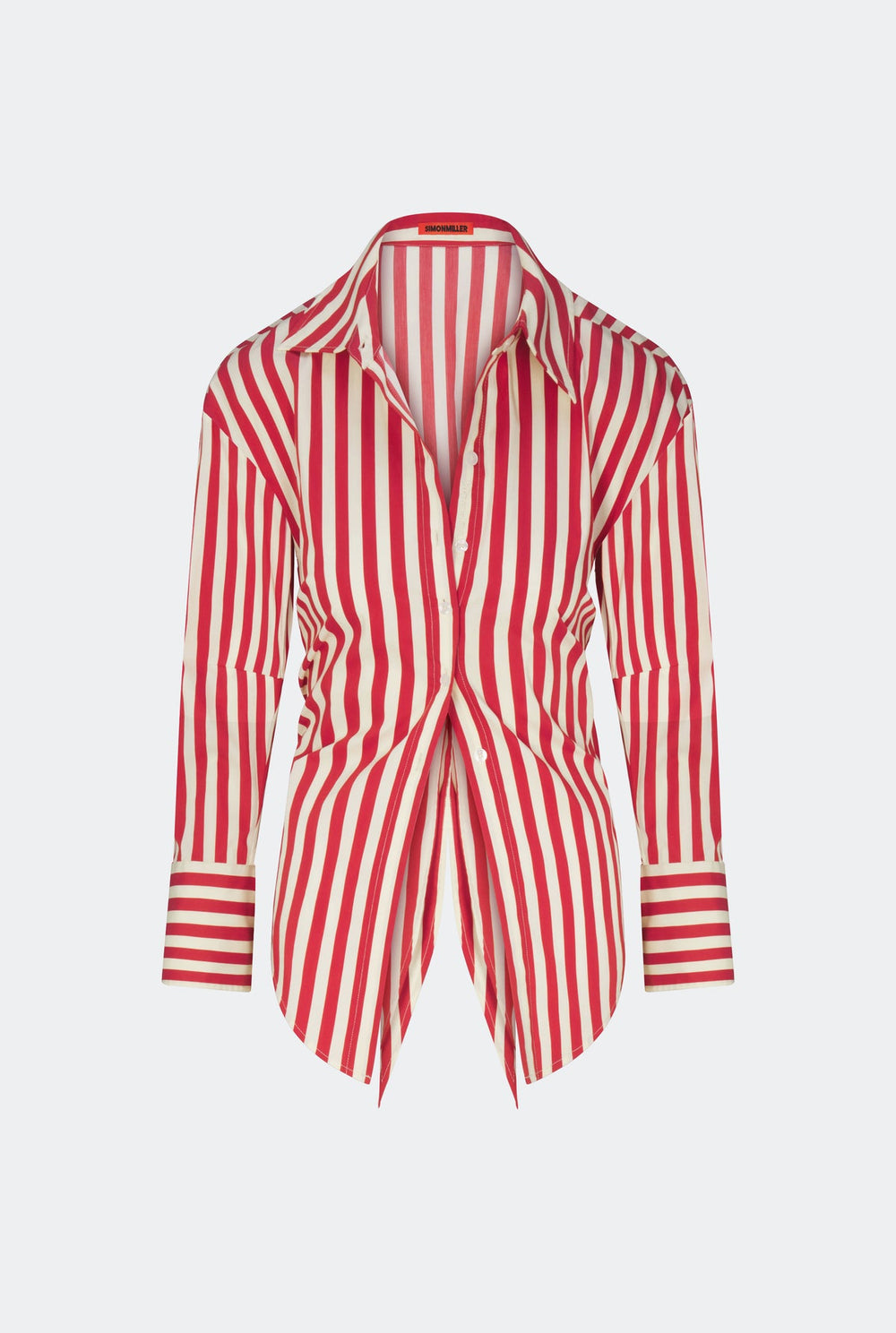 Loch Poplin Button Up | Simon Miller Venetian Red Stripe