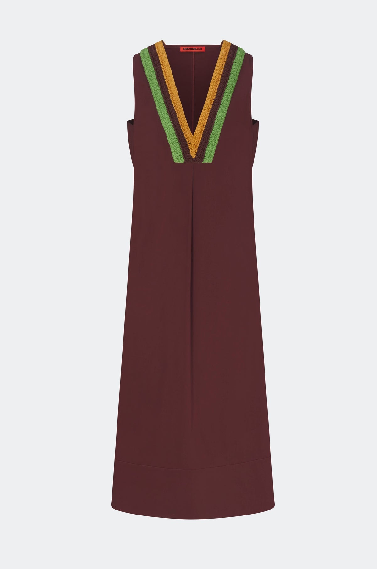 Mar Crochet Poplin Dress | Simon Miller Choco Brown