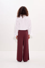 Maren Poplin Crochet Button Up | Simon Miller Macadamia