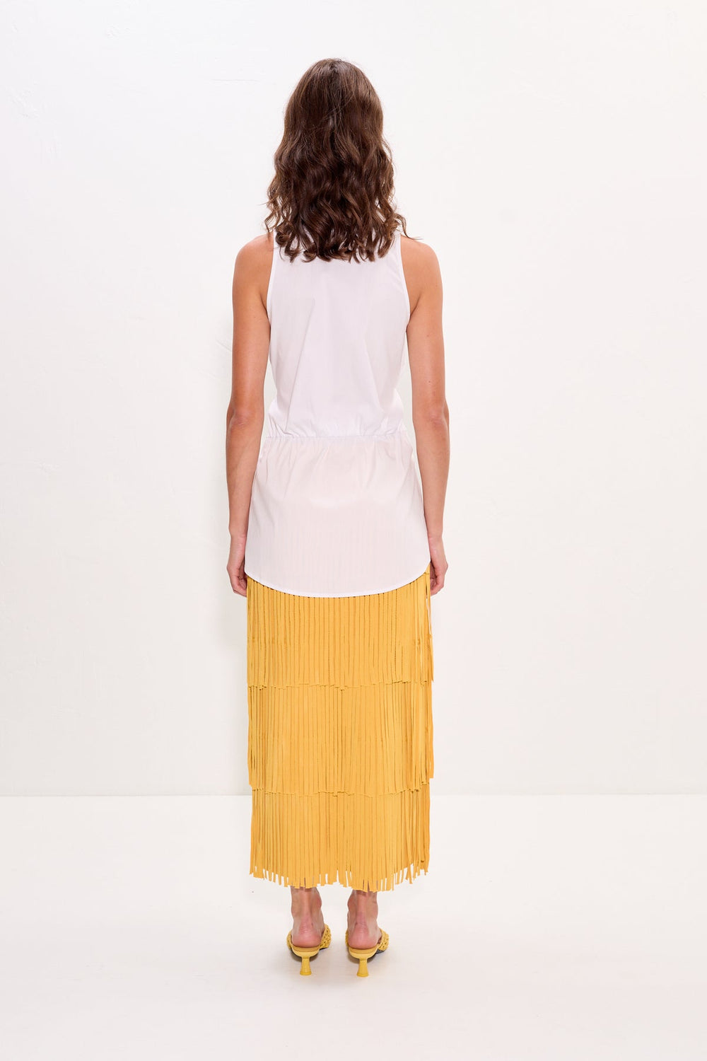 Inna Sleeveless Poplin Top | Simon Miller Macadamia
