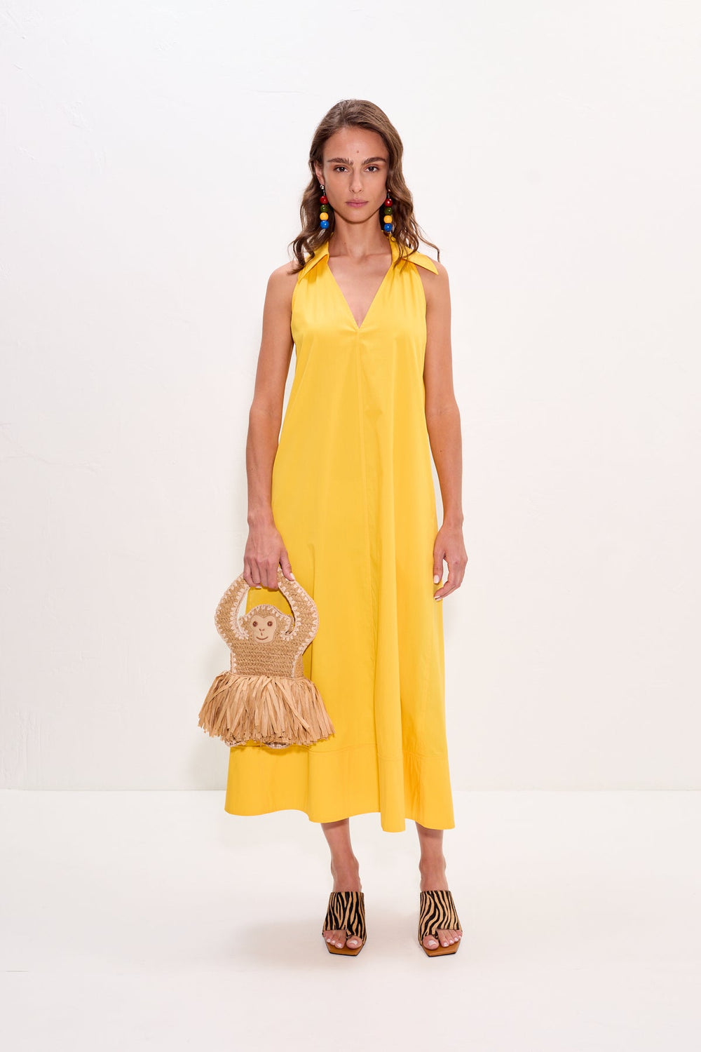 Nava Poplin Midi Dress | Simon Miller Sungold