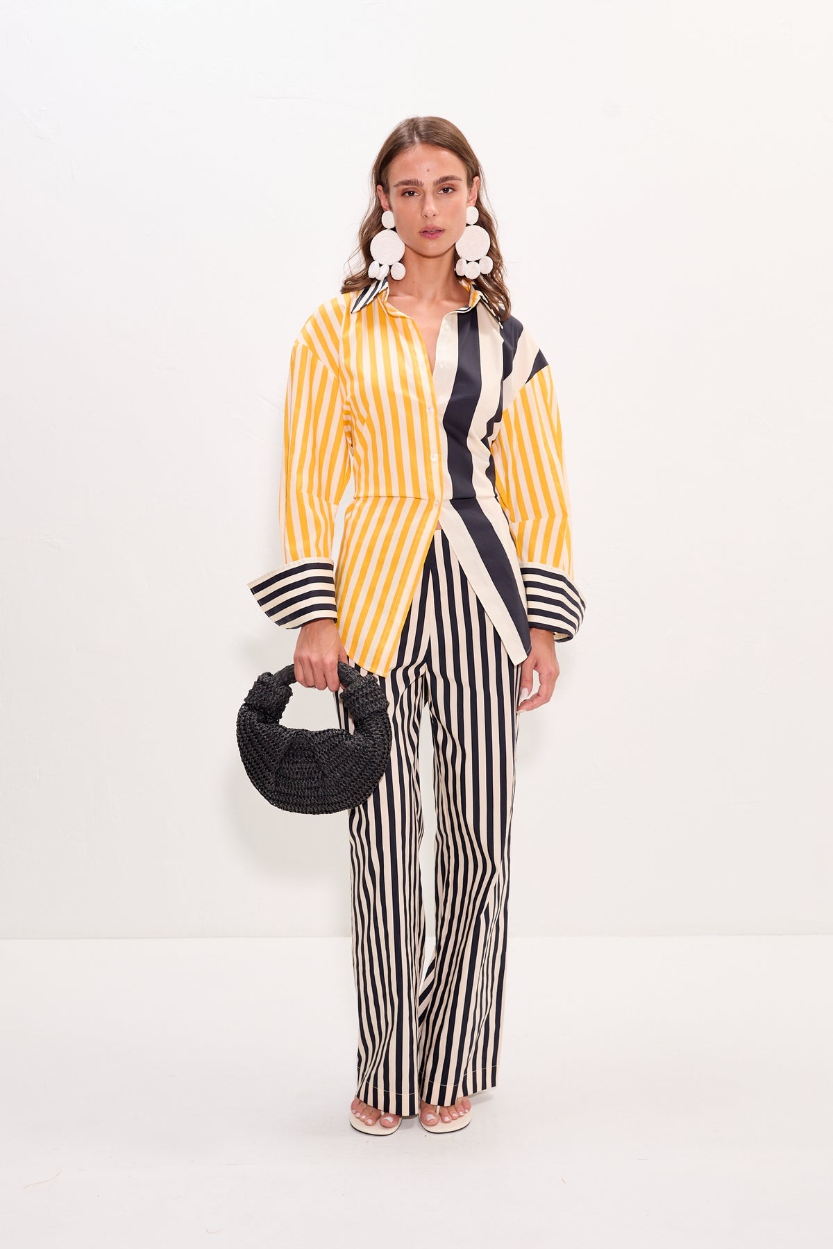 Loch Poplin Button Up | Simon Miller Sungold Stripe Combo
