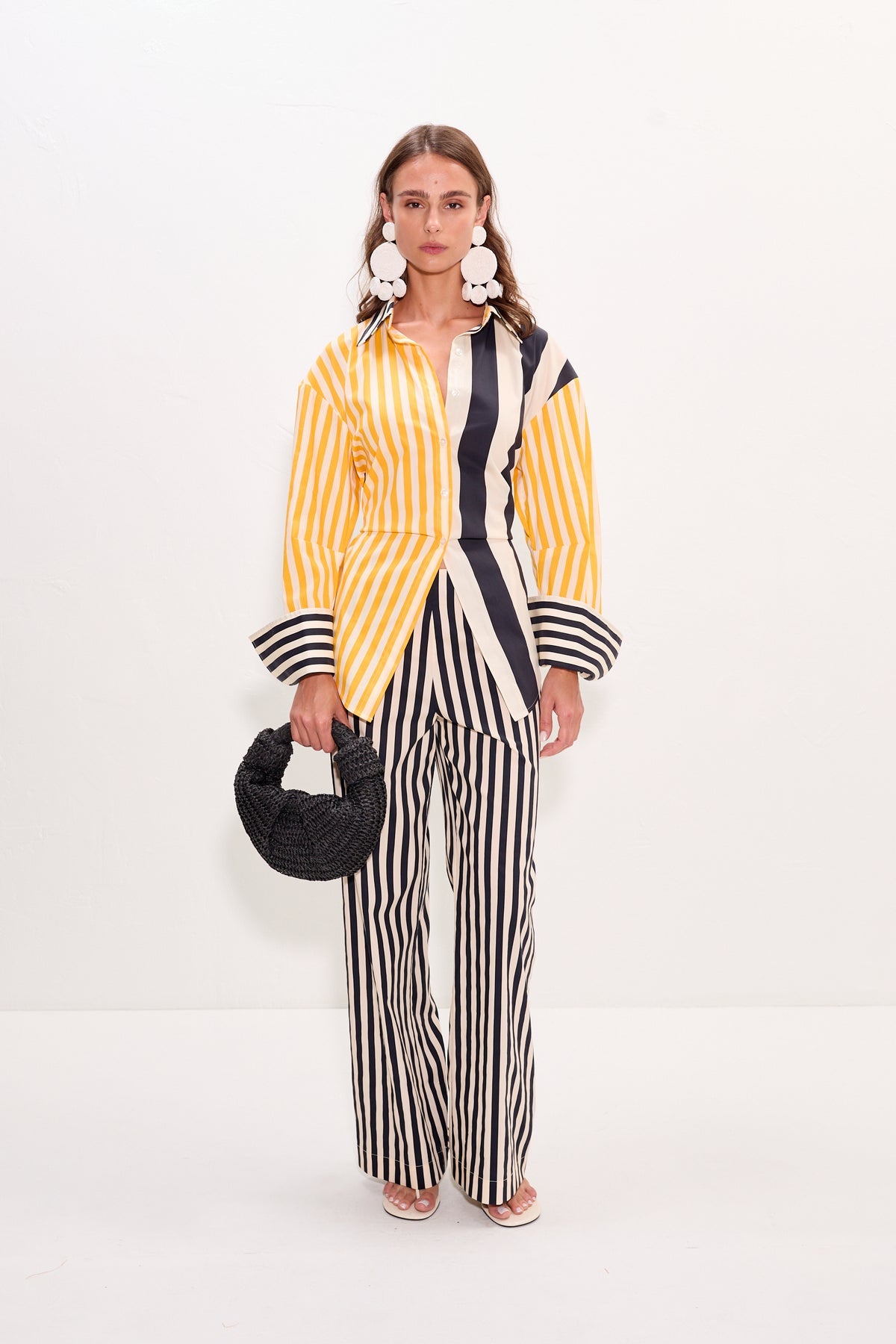 Loch Poplin Button Up | Simon Miller Sungold Stripe Combo