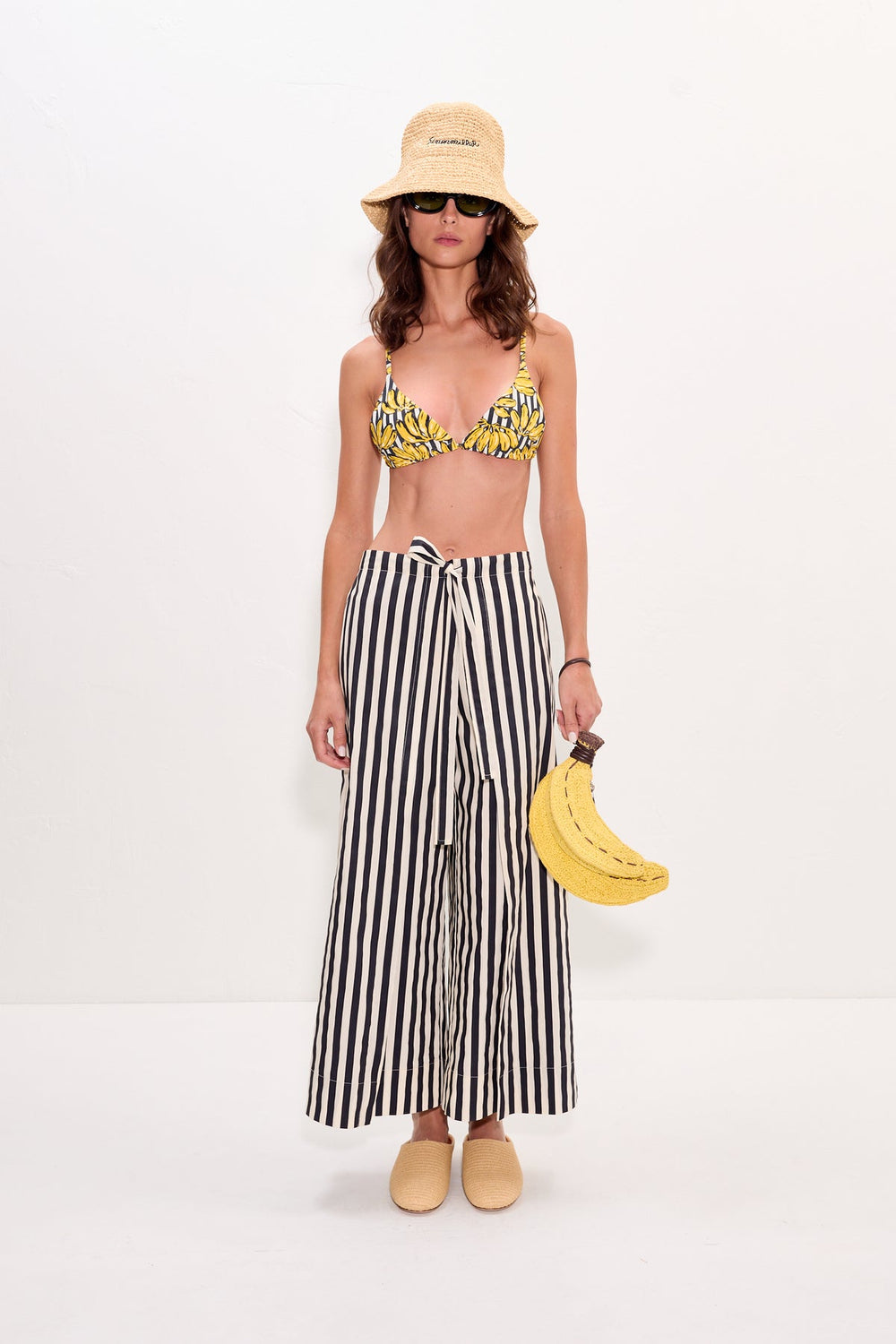 Lima Poplin Pant | Simon Miller Black/White Stripe
