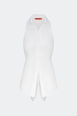 Loch Sleeveless Poplin Button Up | Simon Miller MACADAMIA