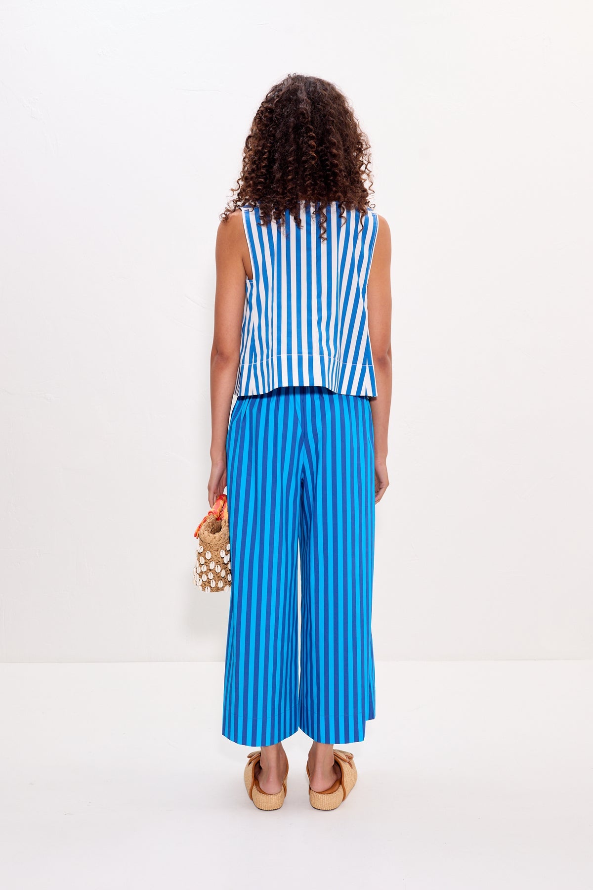 Lima Poplin Pant | Simon Miller Tonal Blue Stripe