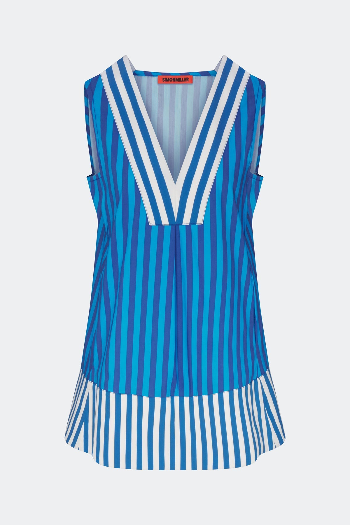 Mar Poplin Mini Dress | Simon Miller Tonal Blue Combo