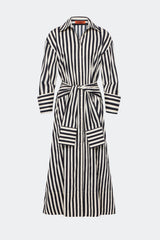 Inna Poplin Maxi Dress | Simon Miller Black/White Stripe
