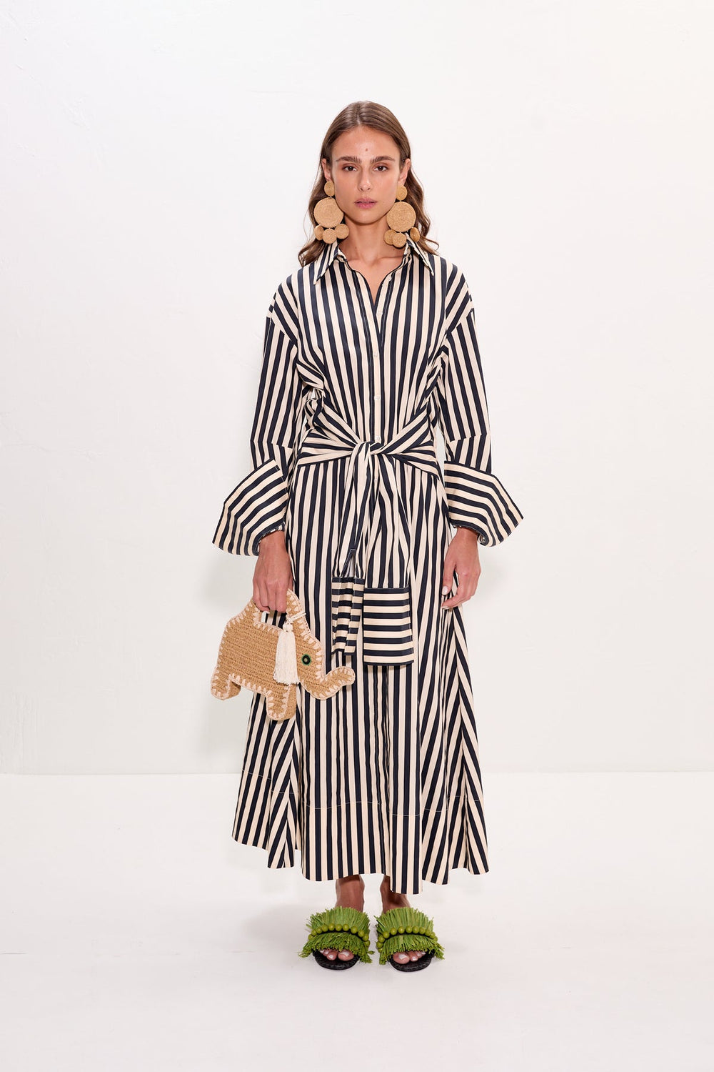 Inna Poplin Maxi Dress | Simon Miller Black/White Stripe