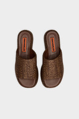 Raffia Cloudy Platform | Simon Miller CHOCOLATE