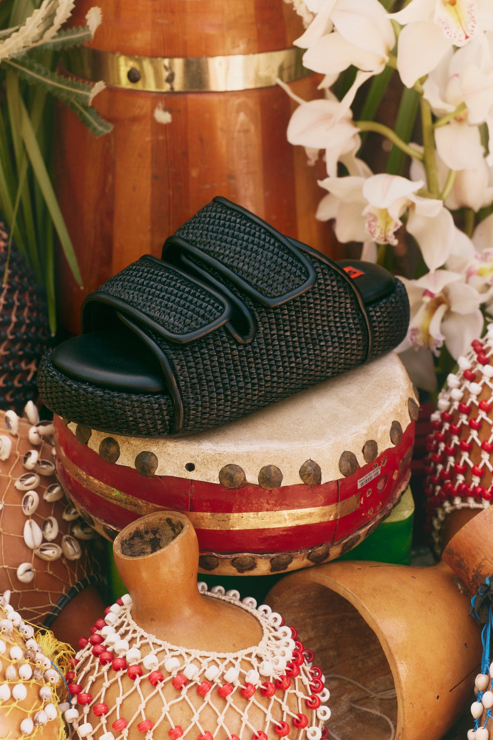 Raffia Cro Slide | Simon Miller BLACK