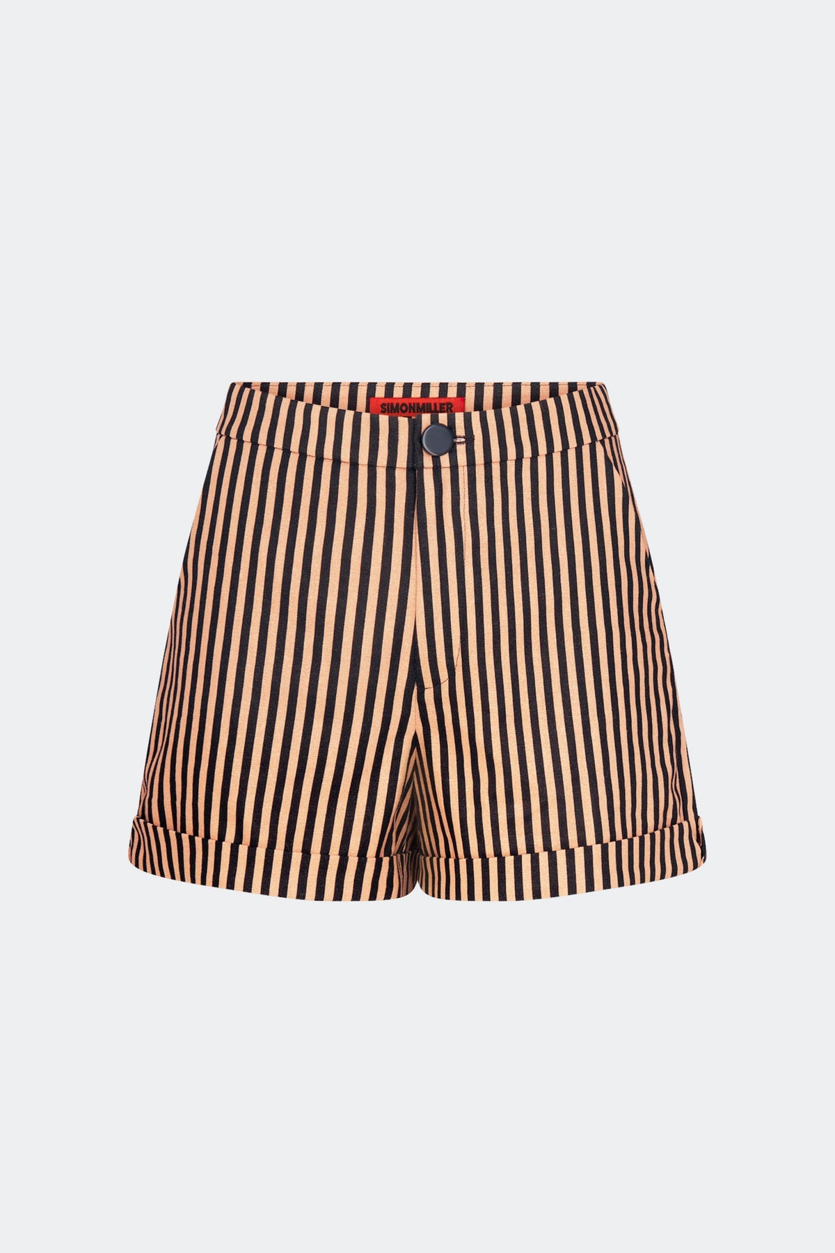 Como Linen Shorts | Simon Miller Black/Tan Stripe