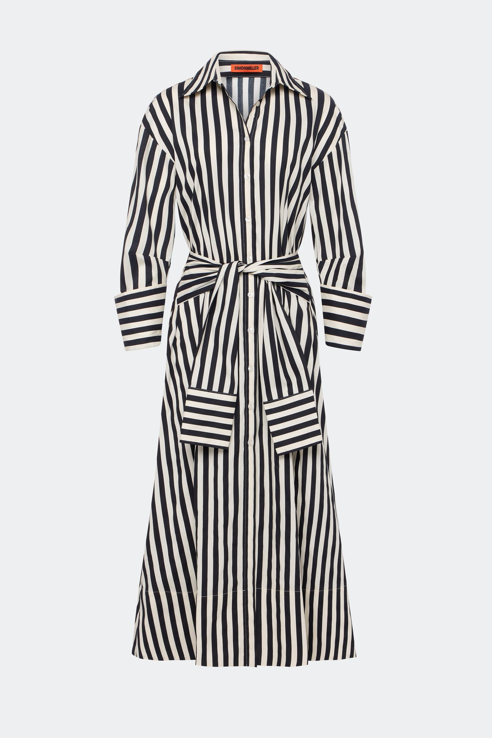 Inna Poplin Maxi Dress | Simon Miller Black/White Stripe