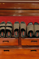 Stripe Raffia Bubble Slide | Simon Miller Black/White Micro Stripe