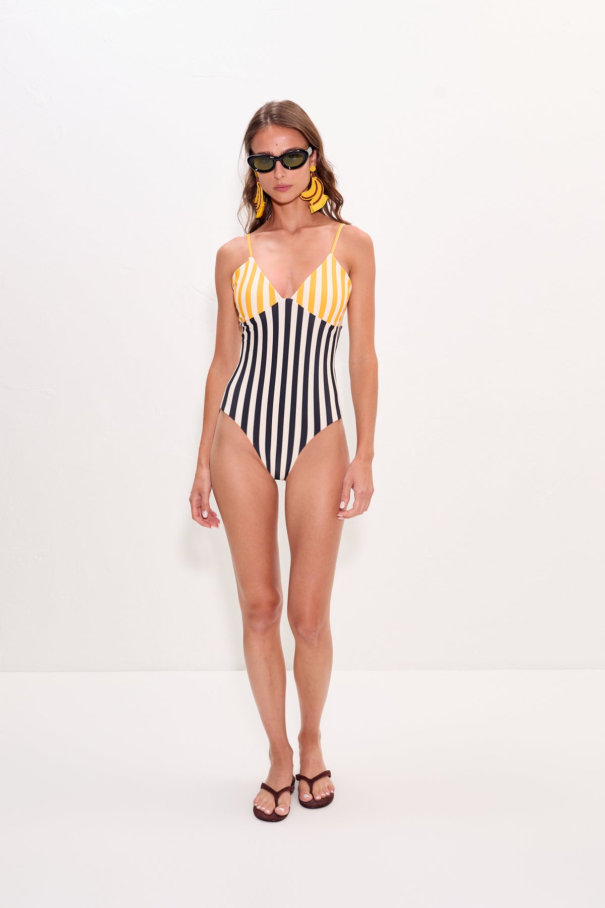 Behati One Piece | Simon Miller Sungold Stripe Combo