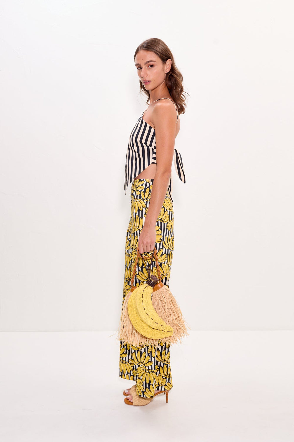 Pia Poplin Pant | Simon Miller Banana Stripe