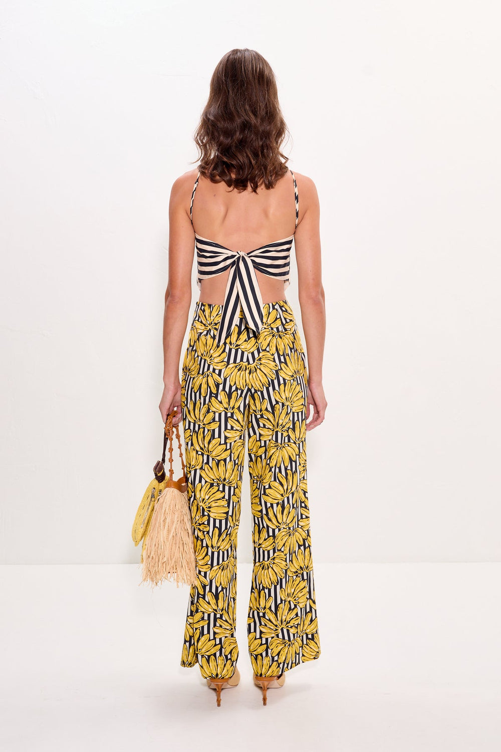 Pia Poplin Pant | Simon Miller Banana Stripe