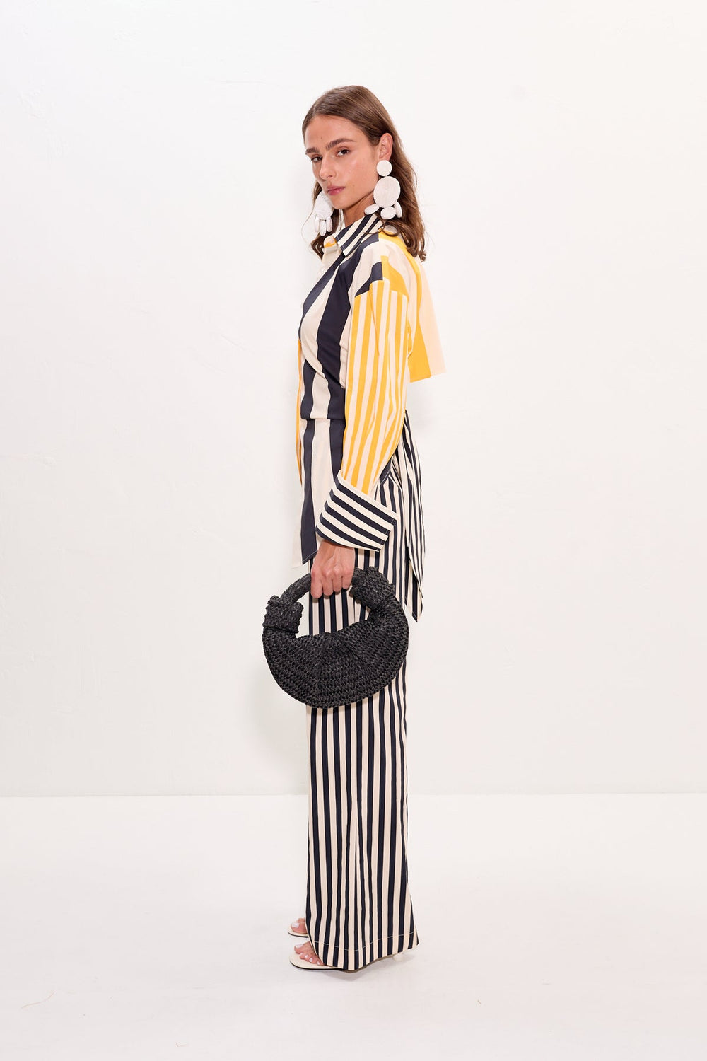 Loch Poplin Button Up | Simon Miller Sungold Stripe Combo