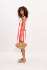 Sahara Striped Denim Dress | Simon Miller Venetian Red Stripe
