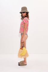 Kini Striped Tee | Simon Miller Venetian Red Stripe