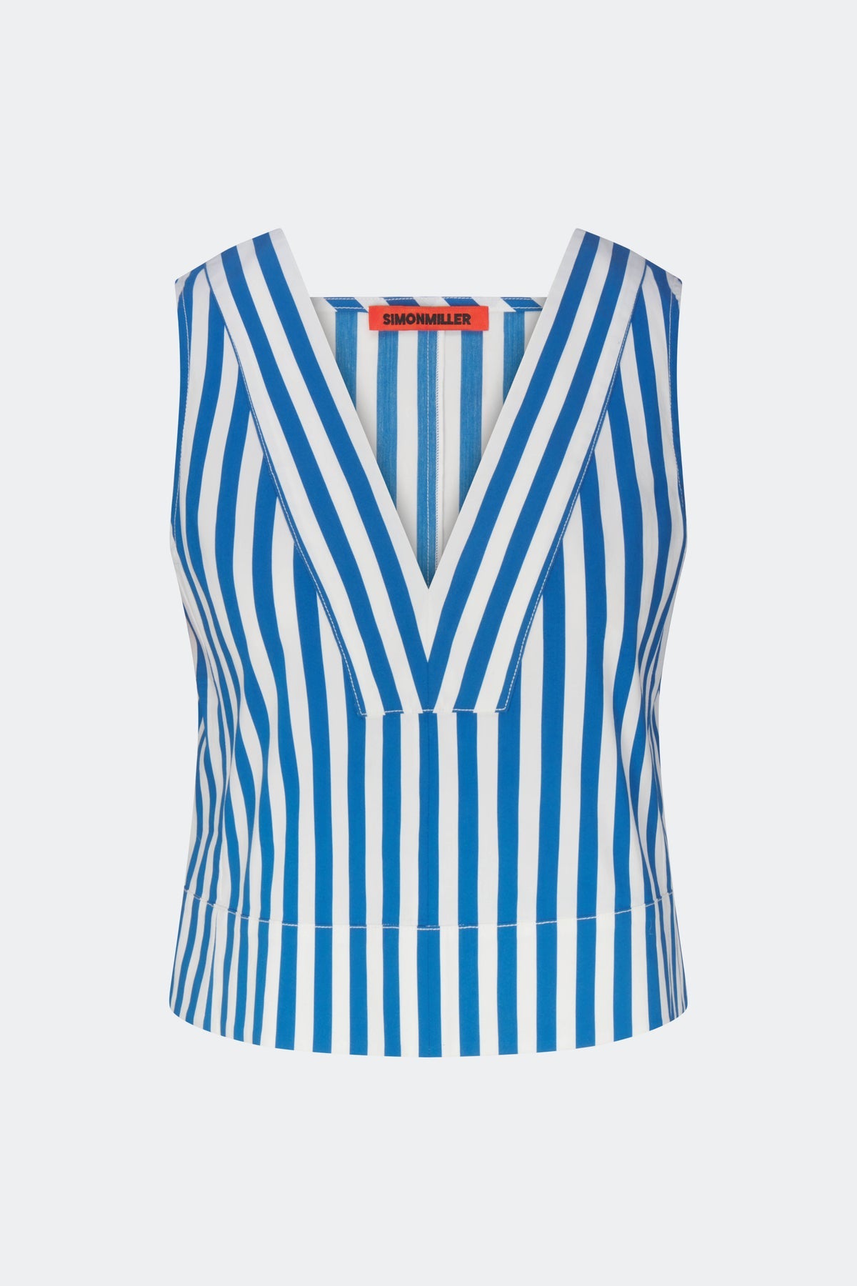 Arro Sleeveless Poplin Top | Simon Miller Blue Stripe