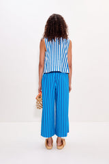 Arro Sleeveless Poplin Top | Simon Miller Blue Stripe
