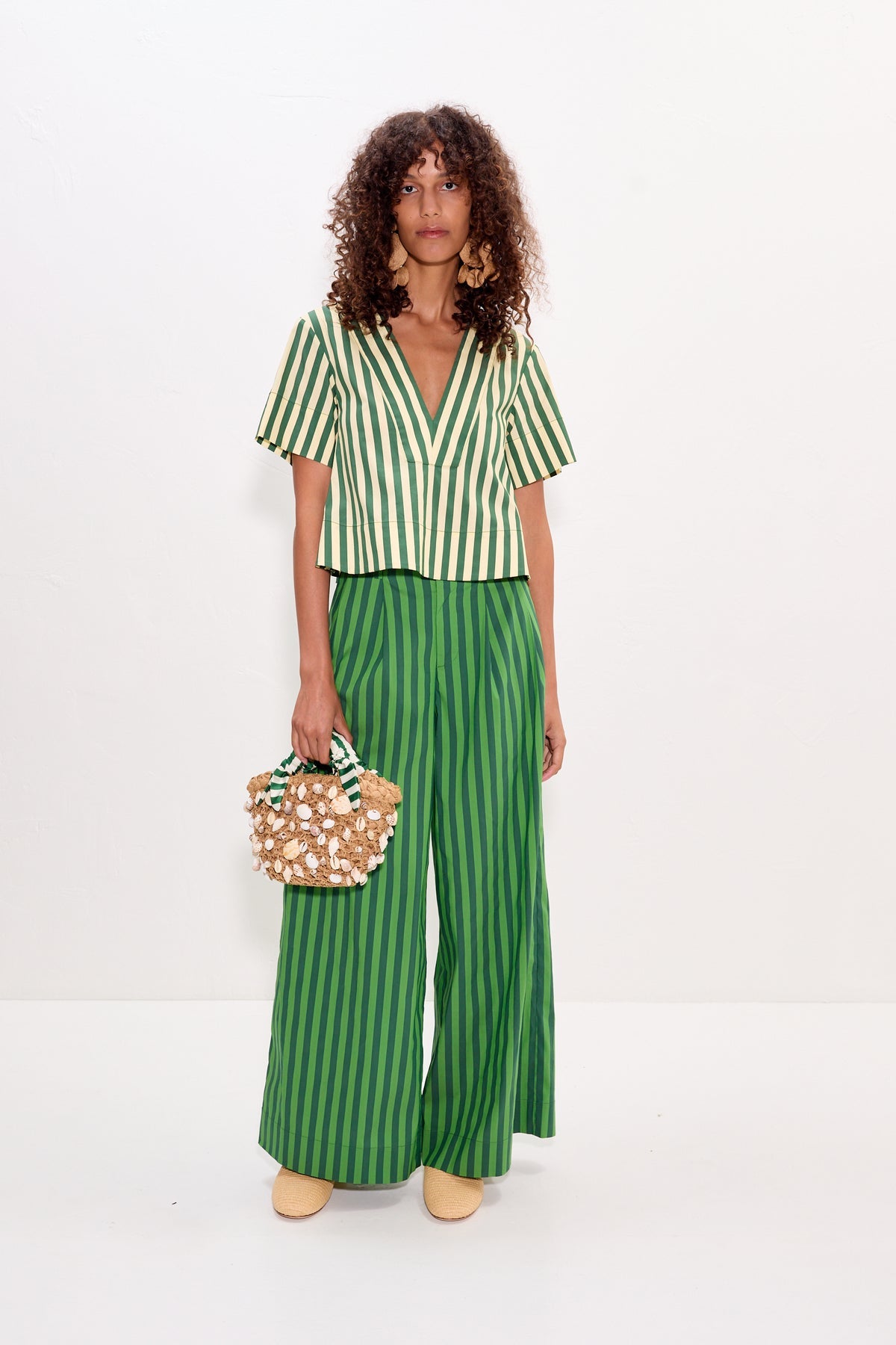 Thorne Poplin Pant | Simon Miller Gummy Green/Moss
