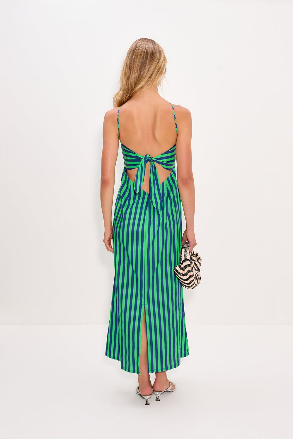 Kit Poplin Dress | Simon Miller Navy/Grass Green