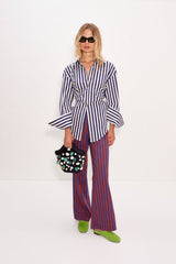 Loch Poplin Button Up | Simon Miller Navy/Cream Stripe