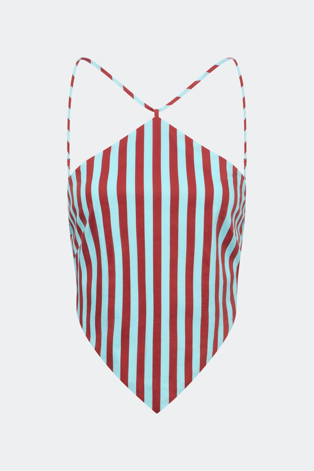 Kit Poplin Tie Top | Simon Miller Salted Blue/Crimson