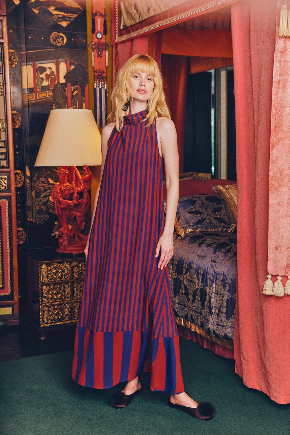 Mona Crepe Dress | Simon Miller Navy/Henna