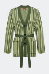 Max Belted Knit Cardigan | Simon Miller Landscape Multi Stripe