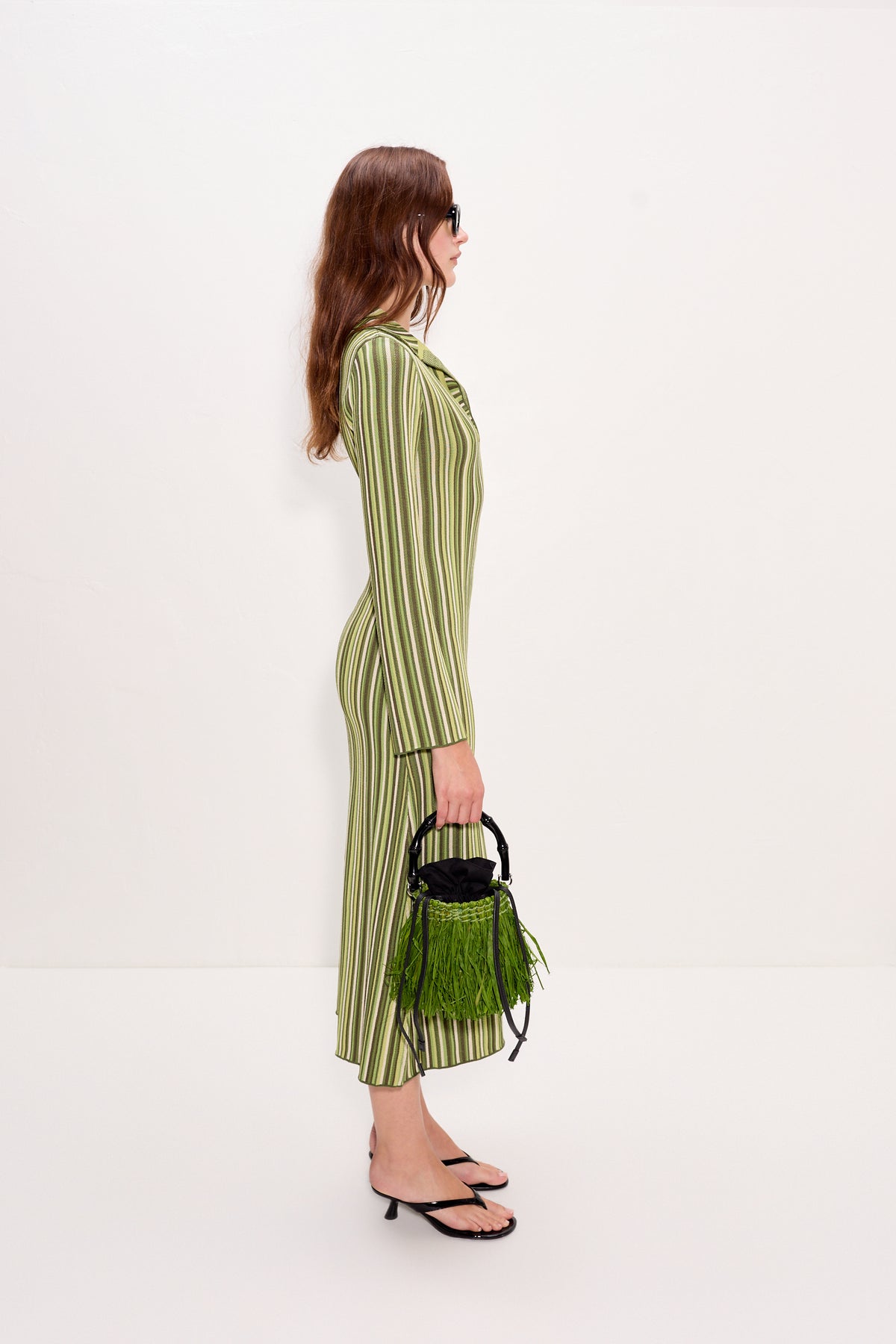 Reade Polo Dress | Simon Miller Landscape Multi Stripe