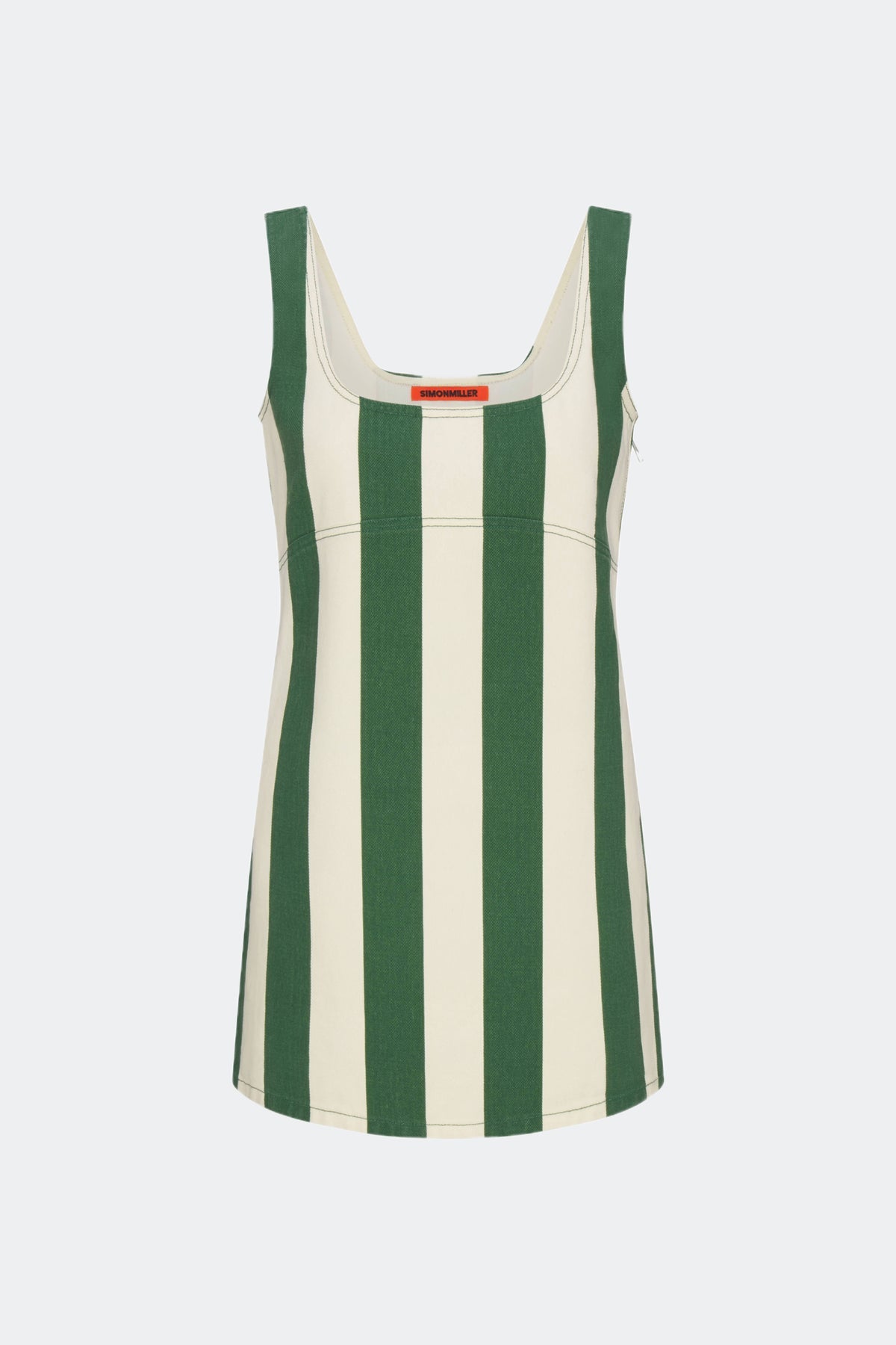 Sahara Striped Denim Dress | Simon Miller GUMMY GREEN/ECRU