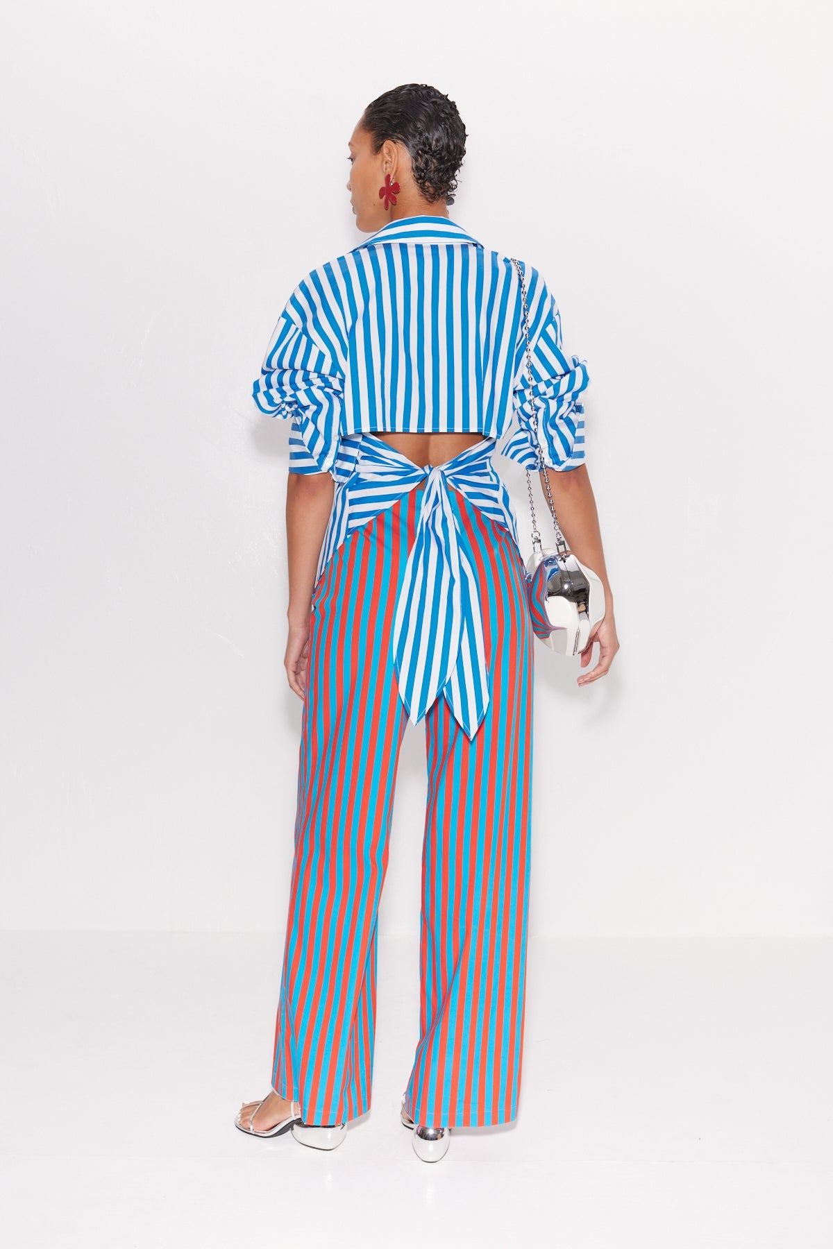 Pia Striped Poplin Pant | Simon Miller BLUE/PAPRIKA STRIPE