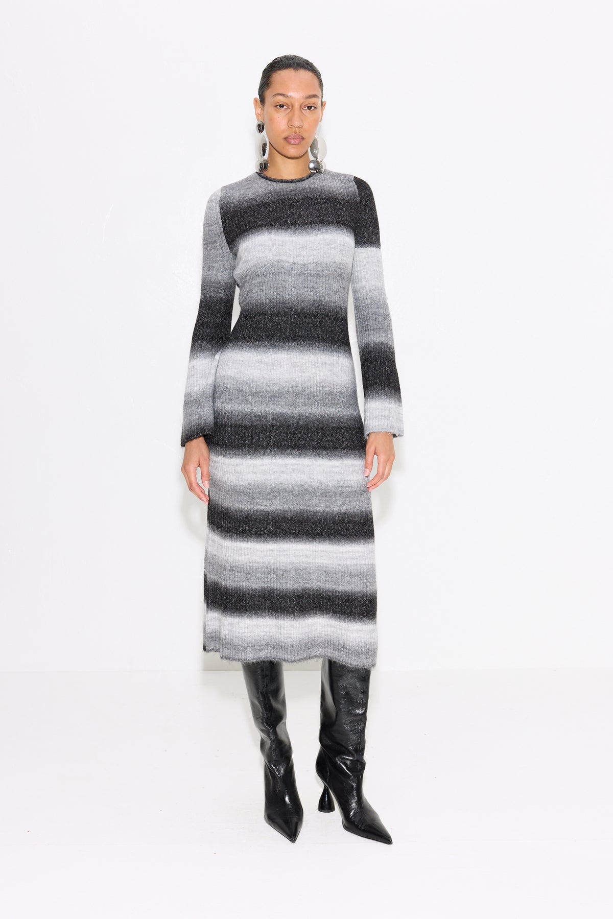 Axon Knit Dress | Simon Miller BLACK/MACADAMIA MULTI
