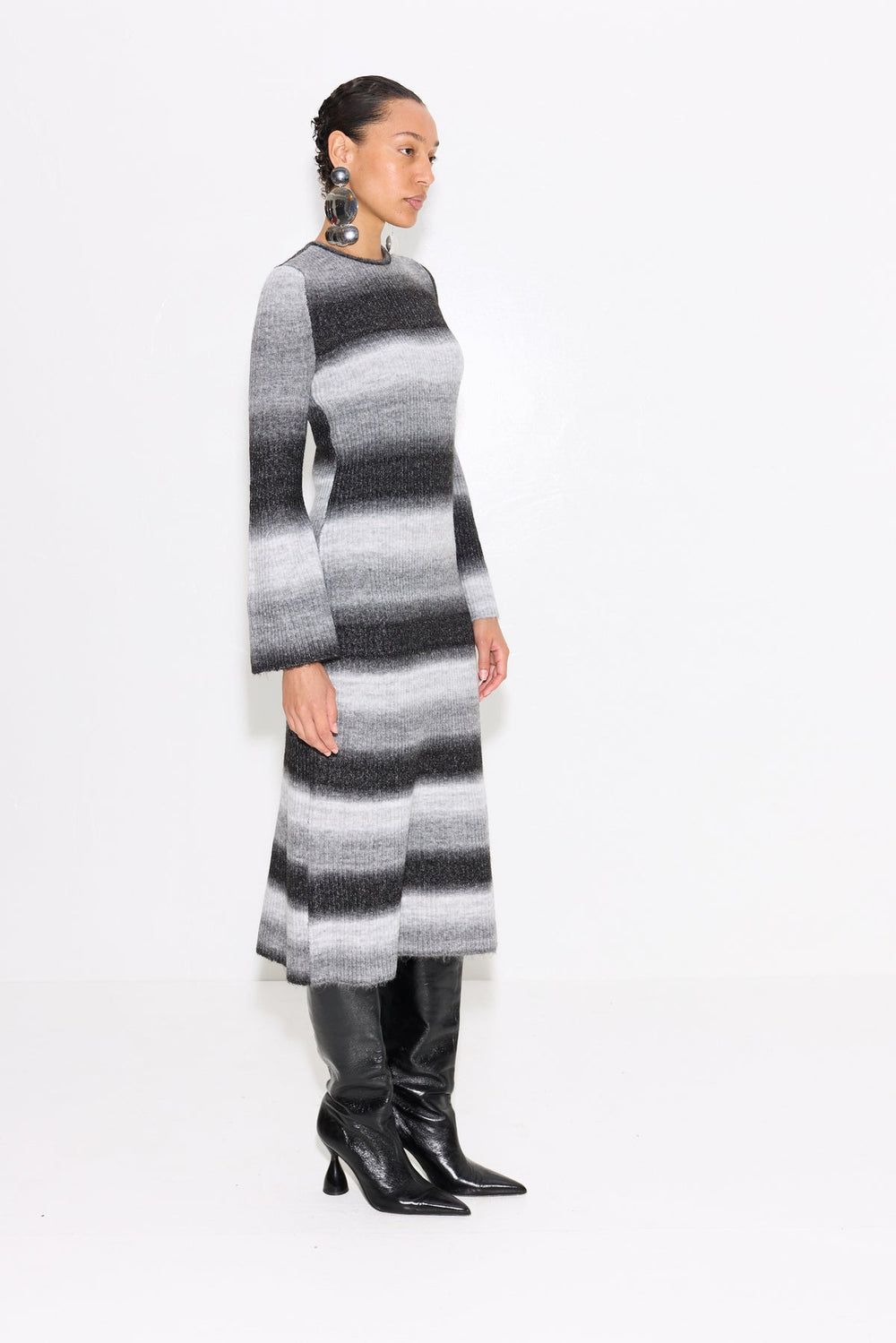 Axon Knit Dress | Simon Miller BLACK/MACADAMIA MULTI