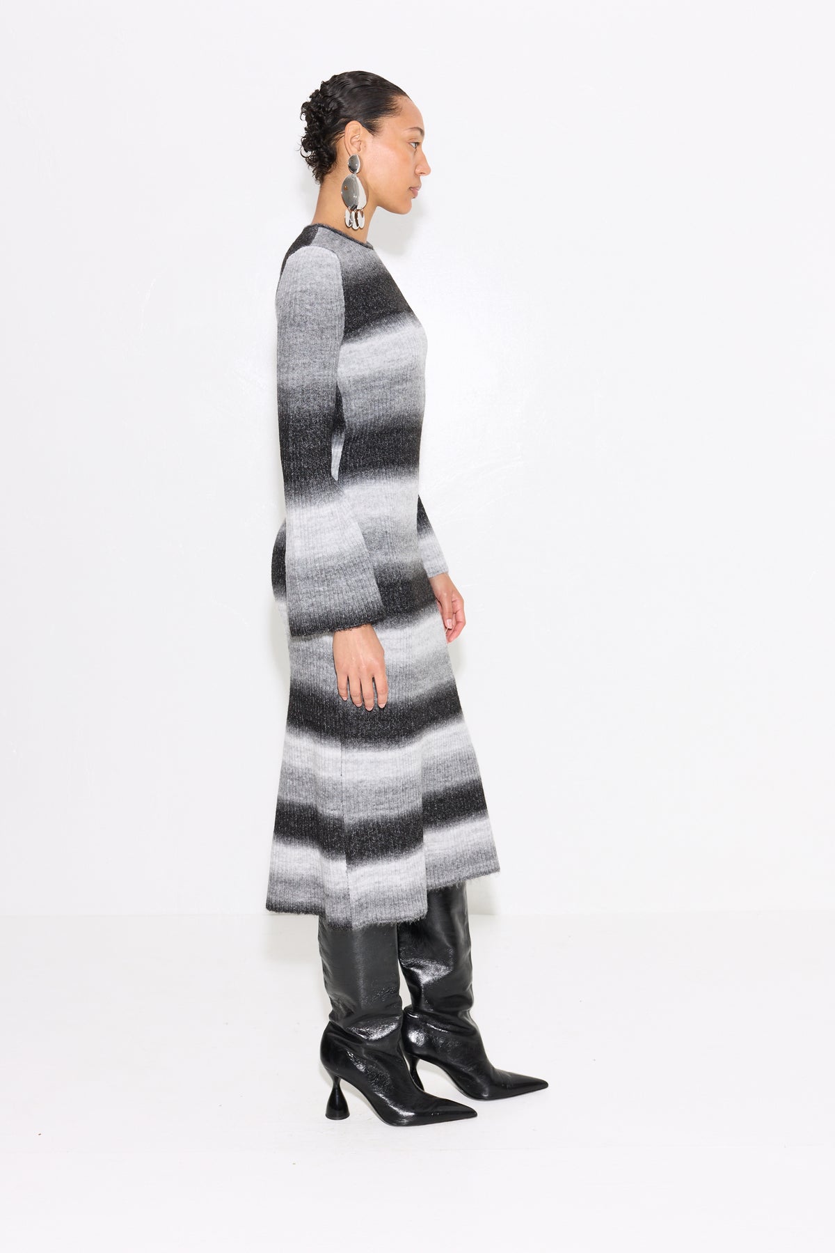 Axon Knit Dress | Simon Miller BLACK/MACADAMIA MULTI