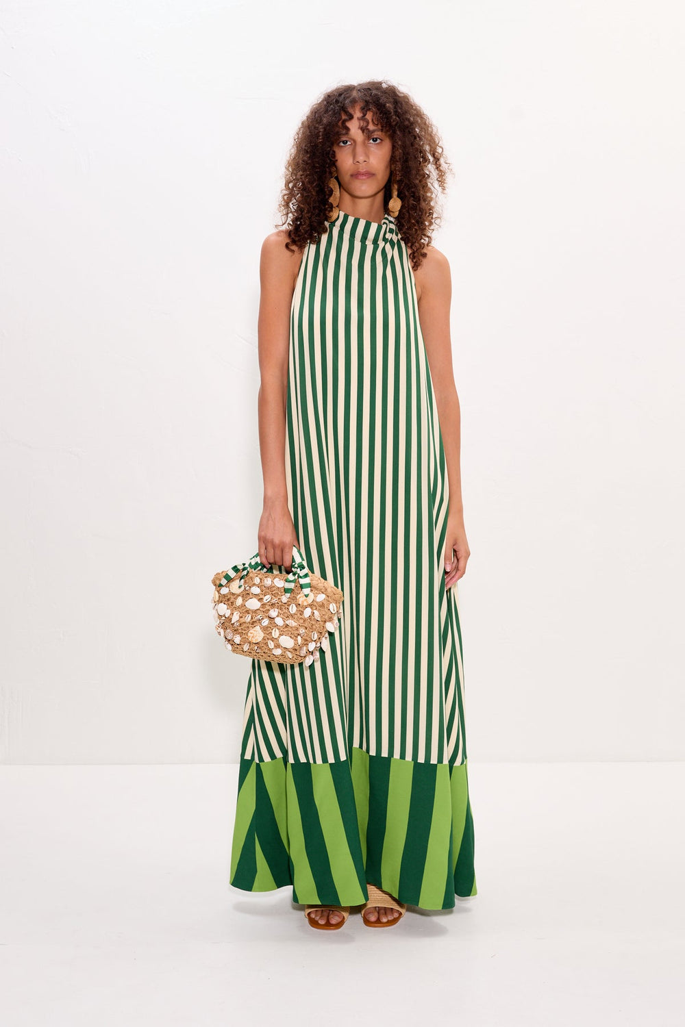 Shelly Bag | Simon Miller Natural/Green Stripe