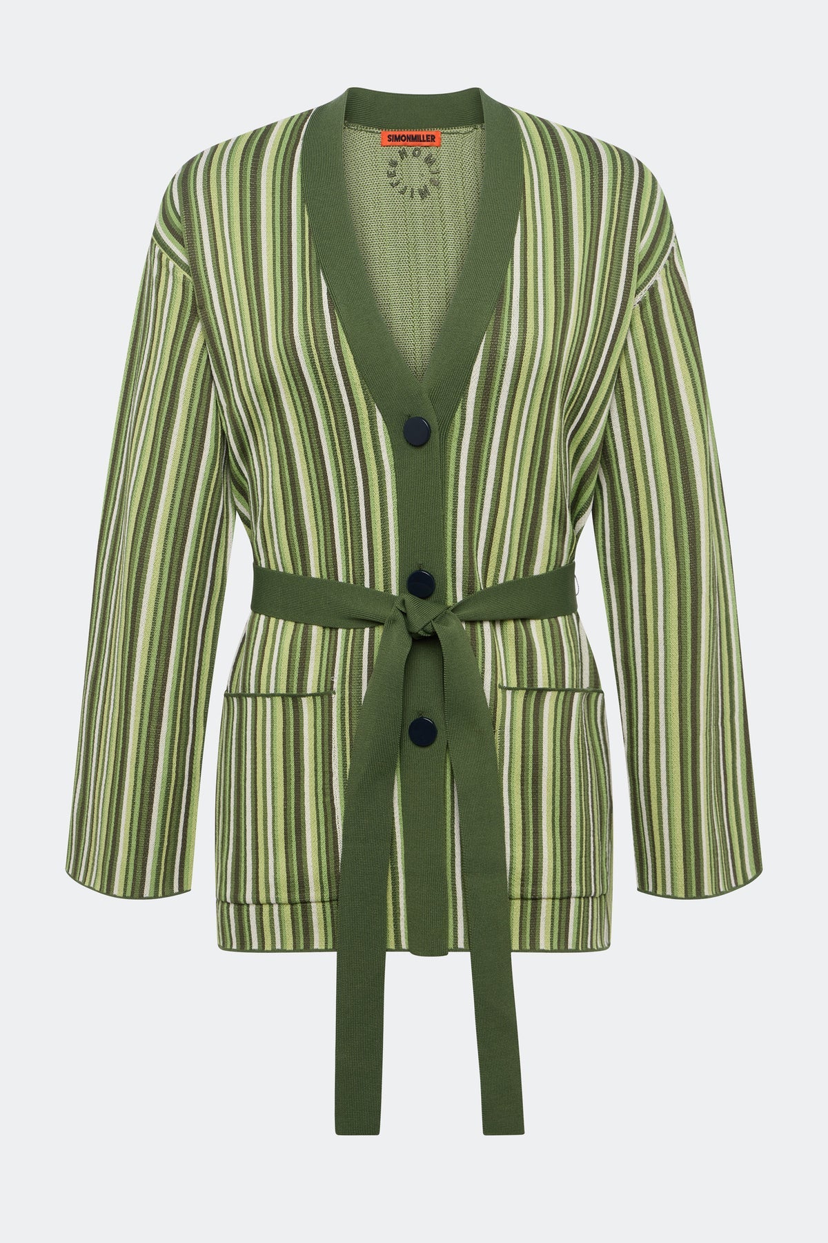 Max Belted Knit Cardigan | Simon Miller Landscape Multi Stripe