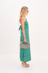 Kit Poplin Dress | Simon Miller Navy/Grass Green