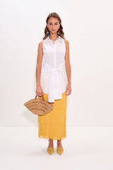 Inna Sleeveless Poplin Top | Simon Miller Macadamia