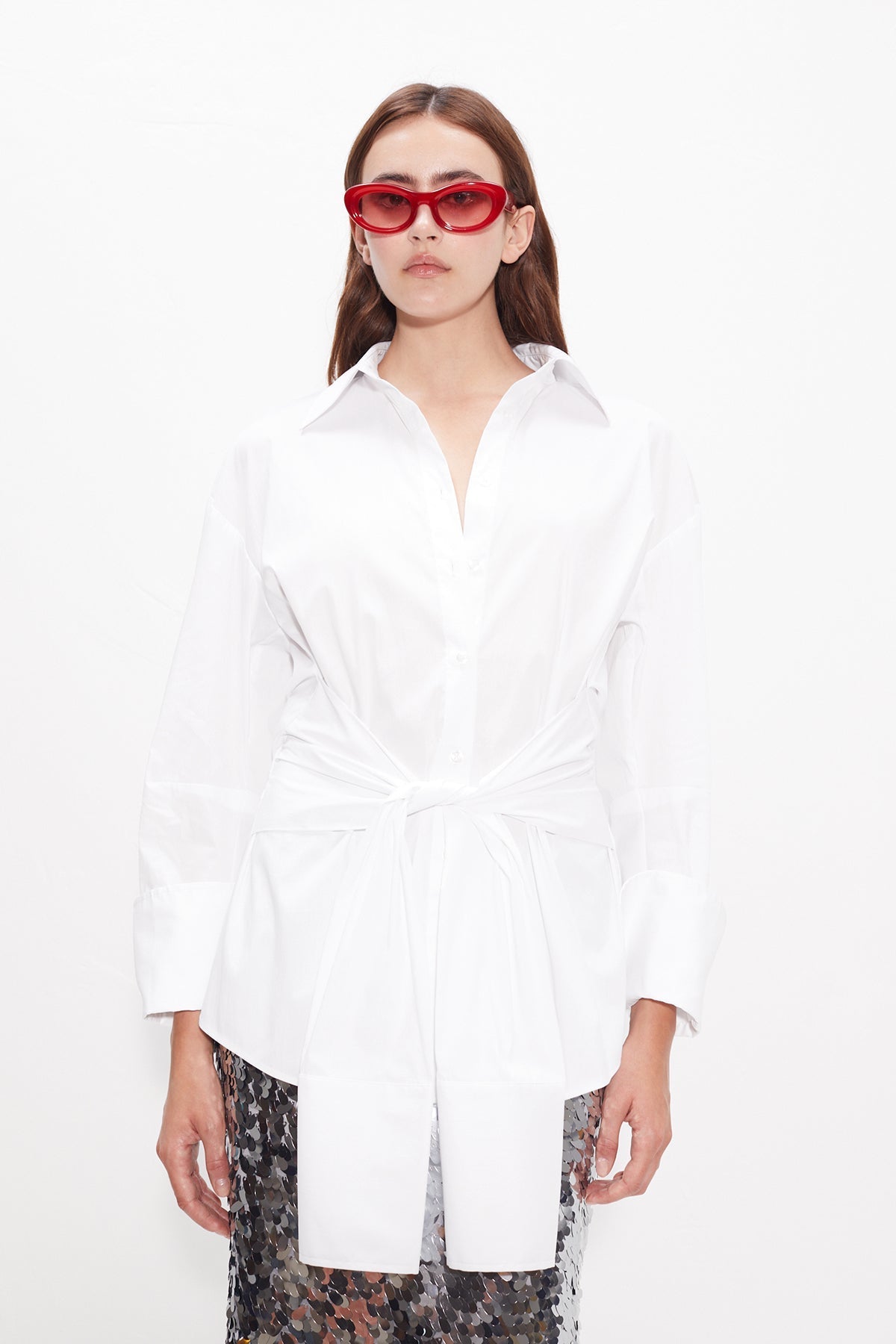 Inna Poplin Top | Simon Miller MACADAMIA