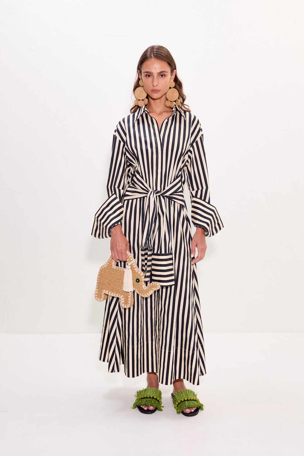 Inna Poplin Maxi Dress | Simon Miller Black/White Stripe