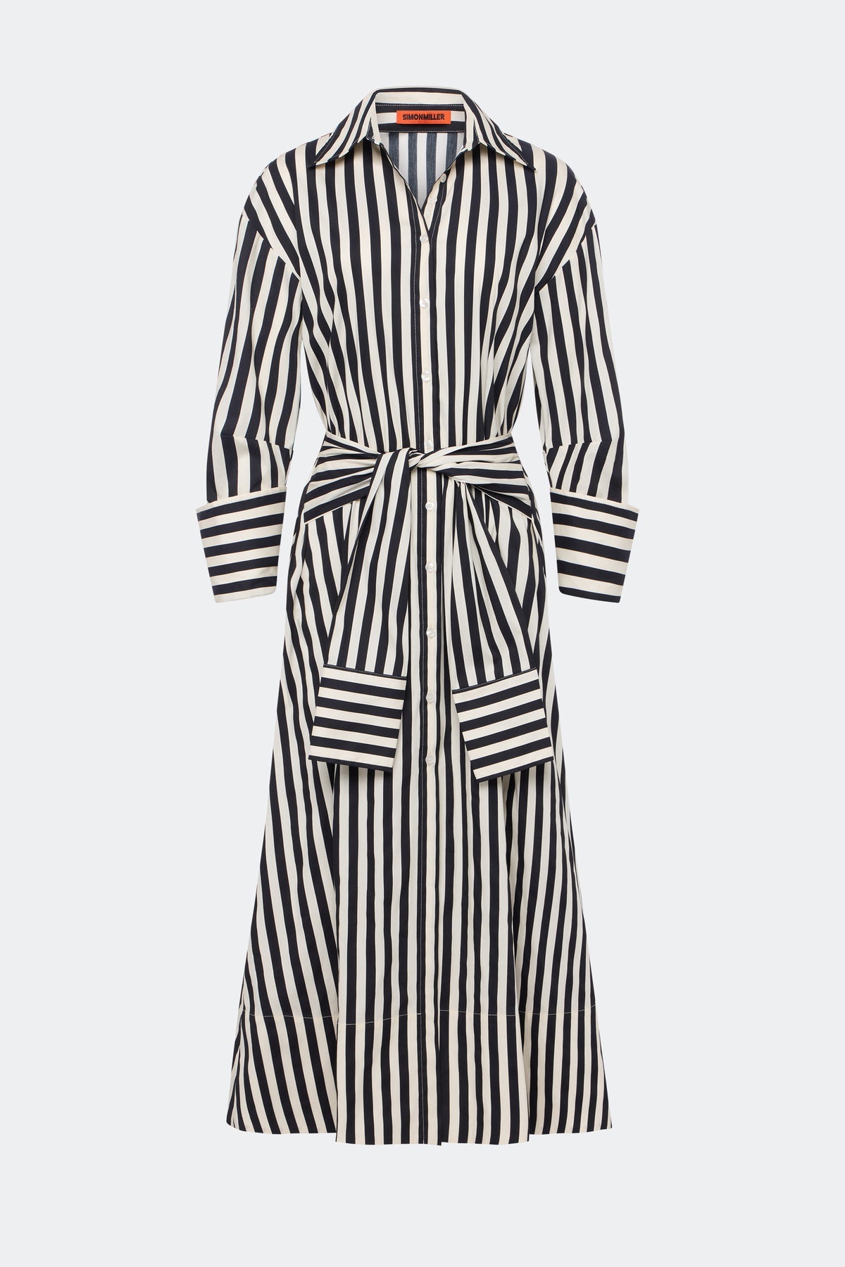 Inna Poplin Maxi Dress | Simon Miller Black/White Stripe