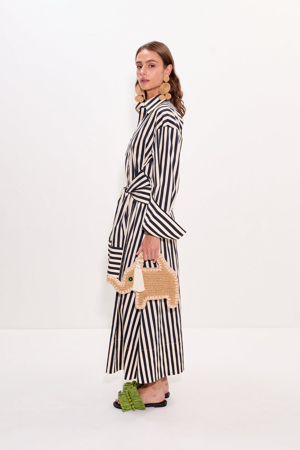 Inna Poplin Maxi Dress | Simon Miller Black/White Stripe