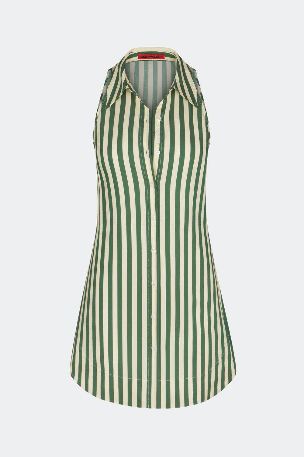 Loch Sleeveless Mini Dress | Simon Miller GUMMY GREEN/ECRU